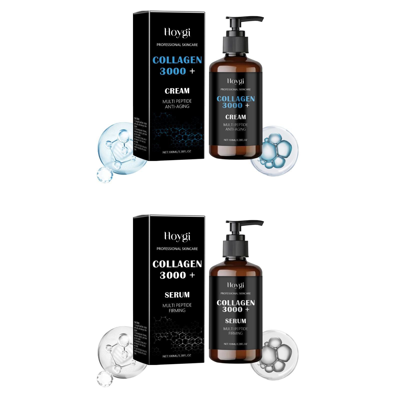 Hoygi Collagen 3000+ Multi-Peptide Serum & Cream — 100ml