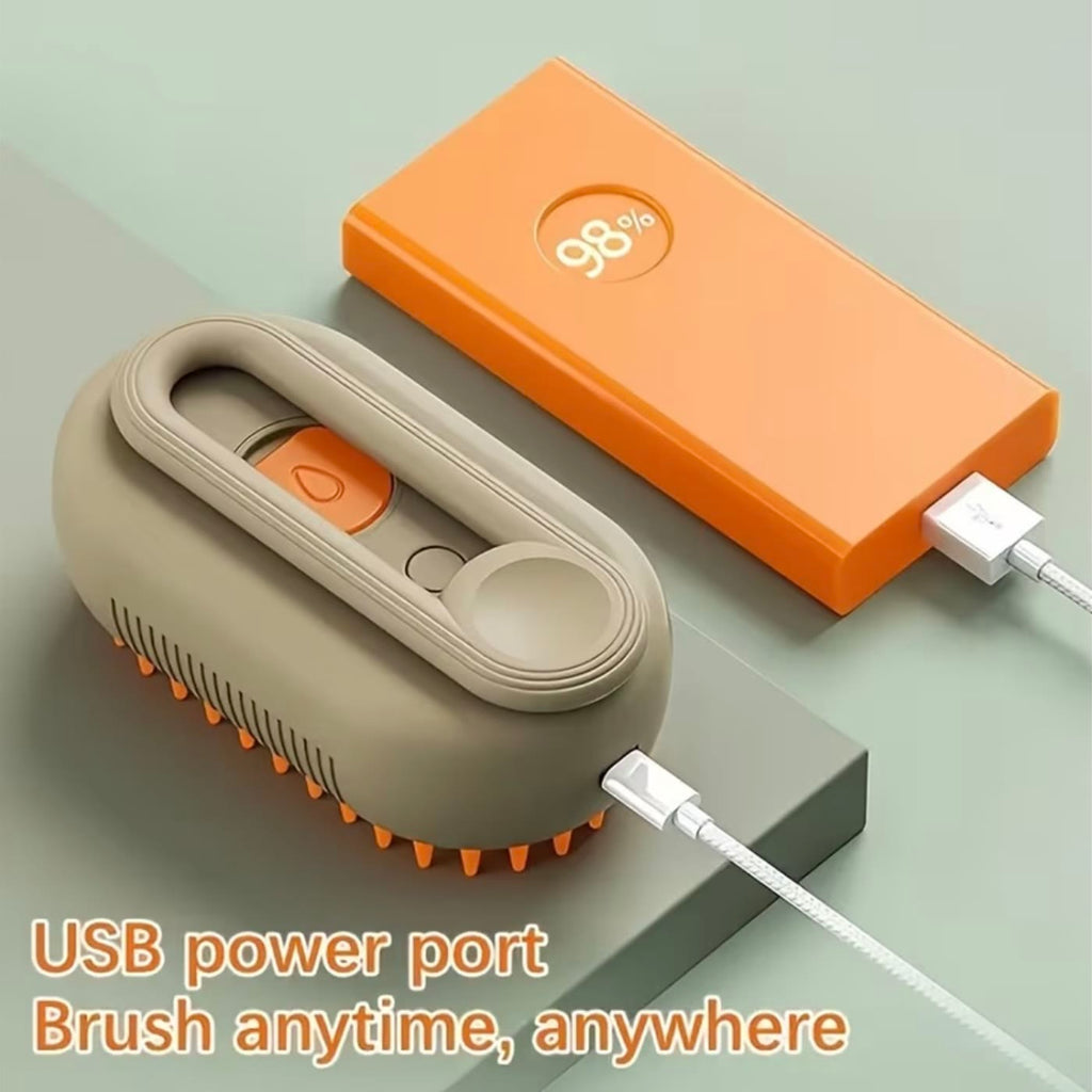 USB-C charging port on the handle of the brush