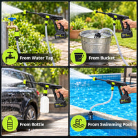Water from tap, bucket, bottle or pool